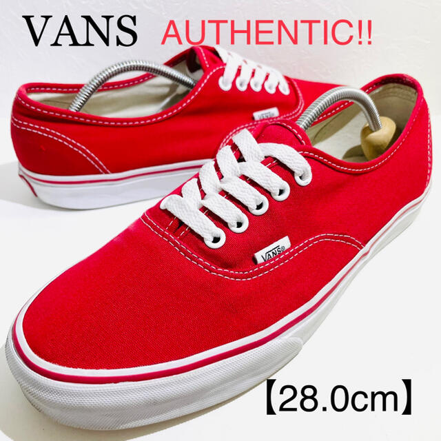 VANS(ヴァンズ)のVANS/バンズ★AUTHENTIC/オーセンティック★TC7H★赤白★28.0 メンズの靴/シューズ(スニーカー)の商品写真