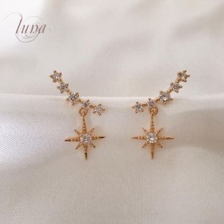 スタージュエリー(STAR JEWELRY)の☆star zirronia pierce☆s925 post☆GOLD(ピアス)