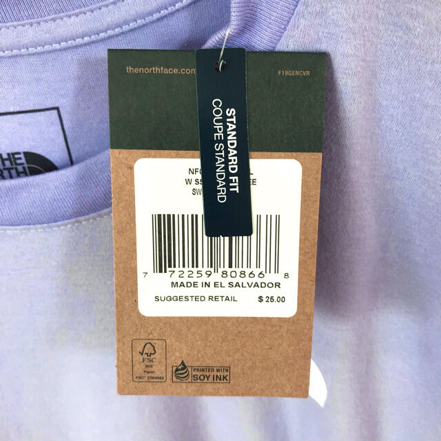 THE NORTH FACE(ザノースフェイス)のラベンダー ♪ ノースフェイス BOX Tシャツ レディース L  レディースのトップス(Tシャツ(半袖/袖なし))の商品写真