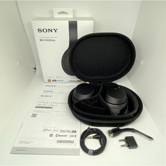 SONY ヘッドホンWH-1000XM3　ブラック　美品　付属品完備