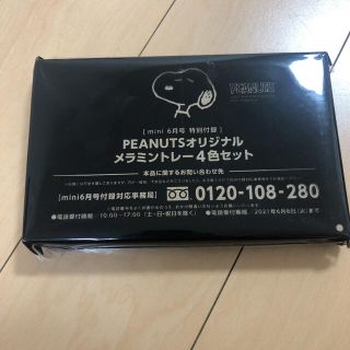 ピーナッツ(PEANUTS)のmini ミニ 2021年 6月号  付録　スヌーピー　トレー4色セット(食器)