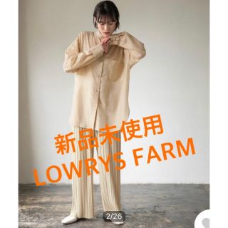 ローリーズファーム(LOWRYS FARM)のeim様専用　新品 ローリーズ  ランダムプリーツパンツ ウエストゴム　 (カジュアルパンツ)