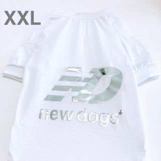 ☆新品新作NewDogsニュードッグスXXLサイズ犬服春夏用Tシャツペット服白銀(ペット服/アクセサリー)