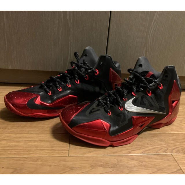 2024新発 【中古】NIKE LEBRON XI BLACK RED ナイキ レブロン11