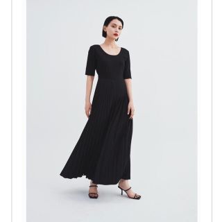 アメリヴィンテージ(Ameri VINTAGE)のSR WAV DRESS 新品未使用品タグ付き(ロングワンピース/マキシワンピース)