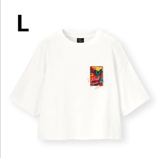 ジーユー(GU)のGU 　蜷川実花　クロップドグラフィックT(Tシャツ(半袖/袖なし))