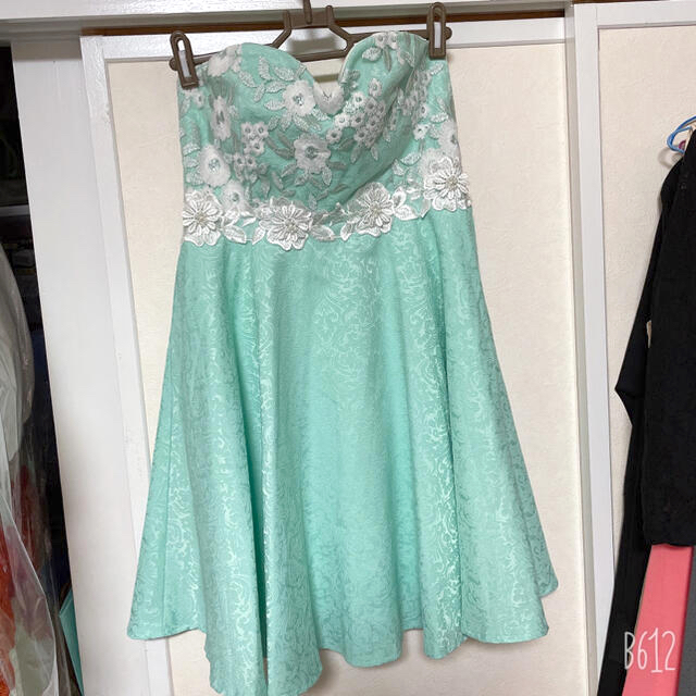 キャバ ドレス ベアワンピ フレアドレス ナイトドレス ミント レディースのフォーマル/ドレス(ナイトドレス)の商品写真