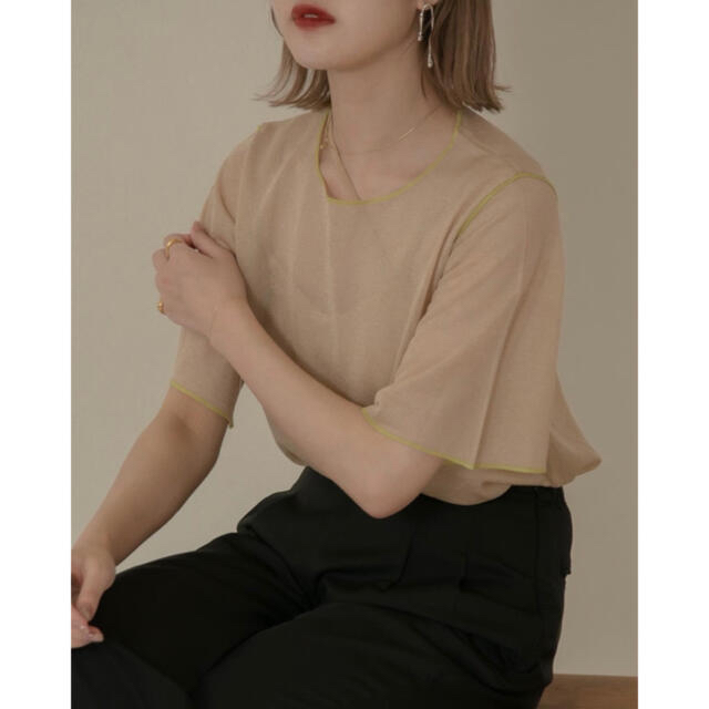 Amiur sheer lame knit