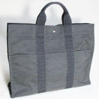 エルメス(Hermes)のHERMES エルメス エールラインMM トートバッグ グレー 美品(トートバッグ)