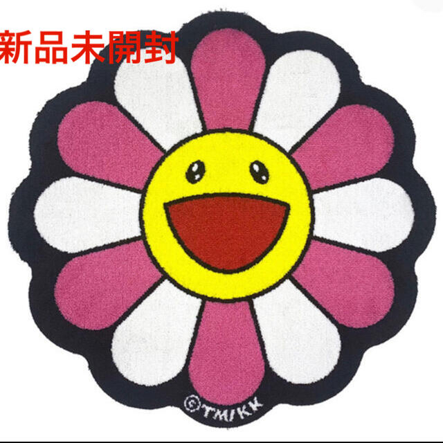 Flower Floor Mat Pink White 村上隆 フロアマット