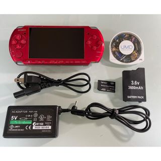 プレイステーションポータブル(PlayStation Portable)のPSP-3000  ラディアントレッド(携帯用ゲーム機本体)