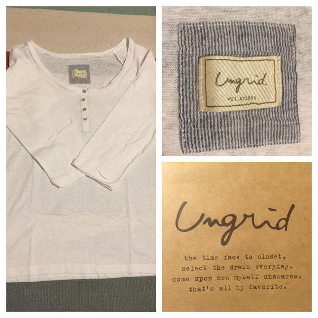 Ungrid(アングリッド)のアングリッド/ヘンリーネックT/美品 メンズのトップス(Tシャツ/カットソー(七分/長袖))の商品写真