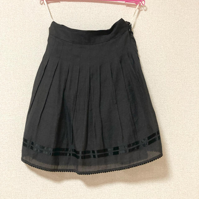 PROPORTION BODY DRESSING(プロポーションボディドレッシング)のプリーツスカート  リボンのベルト付き　裾がかわいいです❣️ レディースのスカート(ひざ丈スカート)の商品写真