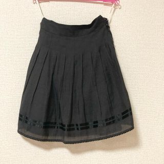 プロポーションボディドレッシング(PROPORTION BODY DRESSING)のプリーツスカート  リボンのベルト付き　裾がかわいいです❣️(ひざ丈スカート)