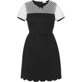 レッドヴァレンティノ(RED VALENTINO)の早い者勝ち最終値下げred valentino ♡ チュールスカラップワンピース(ミニワンピース)