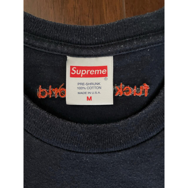 Supreme(シュプリーム)のsupreme fuck the world tee black FTW M 紺 メンズのトップス(Tシャツ/カットソー(半袖/袖なし))の商品写真