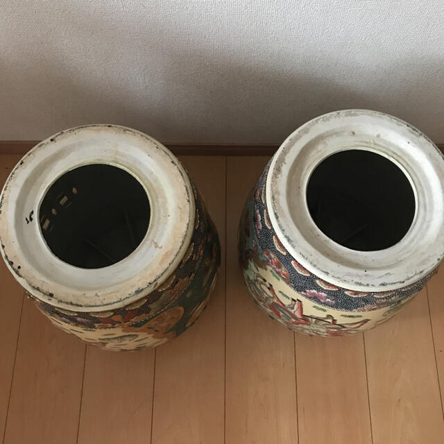 旧家蔵出　中国美術　古美術　清時代　陶器　鼓風 置物 庭 花台 飾台 骨董品