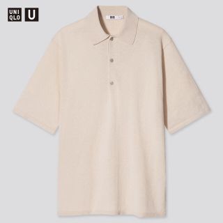 ユニクロ(UNIQLO)のUNIQLO U ファインゲージポロシャツ　M(ポロシャツ)