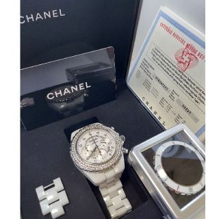 シャネル(CHANEL)のCHANEL j12 h2009 シャネル ダイヤベゼル クロノグラフ(腕時計(アナログ))