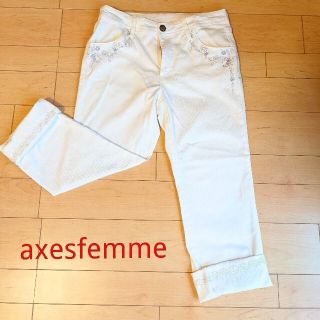 アクシーズファム(axes femme)の本日限定！新品未使用！アクシーズファム☆ロールアップデニム☆Lサイズ(デニム/ジーンズ)