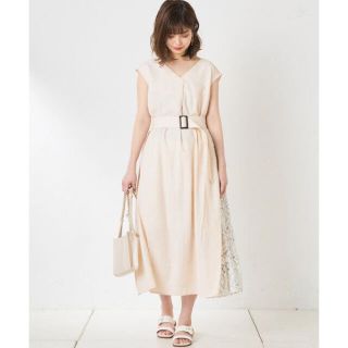 ナチュラルクチュール(natural couture)のnatural couture サイドプリーツおしゃれワンピース 夏ワンピ(ロングワンピース/マキシワンピース)