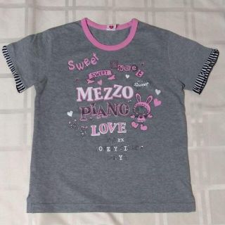 メゾピアノ(mezzo piano)のメゾピアノ　Tシャツ　L　 160　グレー(Tシャツ/カットソー)