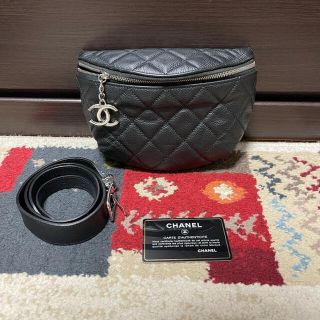 シャネル(CHANEL)のシャネル　ウエストバッグ　ウエストポーチ　キャビアスキン(ボディバッグ/ウエストポーチ)