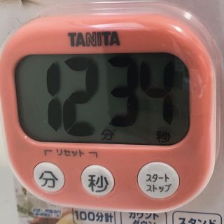 タニタ(TANITA)のタニタ　タイマー　マグネット　ピンク　ストラップ穴　100分　文字大　ピンク新品(収納/キッチン雑貨)