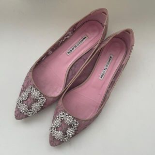 マノロブラニク(MANOLO BLAHNIK)のマノロブラニク　レースパンプス(ハイヒール/パンプス)