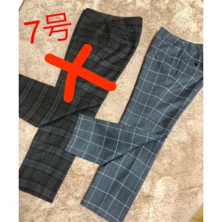 アオキ(AOKI)の洋服の青山 レディーススーツ テーパードパンツ7号  右グレーチェック(スーツ)