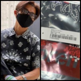 キムタク着 21ss supreme Bandana Silk Shirt L