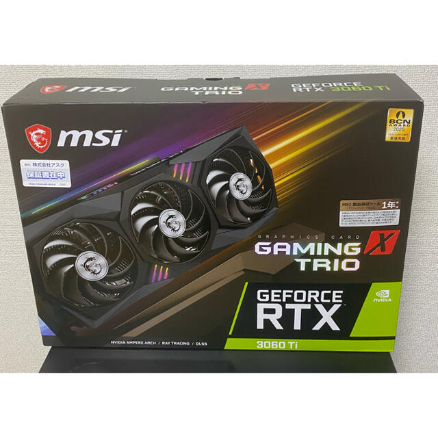 グラフィックボード【新品未開封】MSI RTX 3060 Ti GAMING X TRIO グラボ