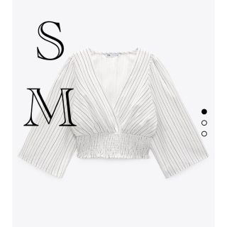 ザラ(ZARA)のリネンブレンド　トップス(シャツ/ブラウス(半袖/袖なし))