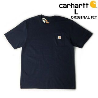 カーハート(carhartt)のカーハート 半袖 Tシャツ オリジナルフィット(L)紺181218(Tシャツ/カットソー(半袖/袖なし))