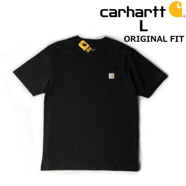 carhartt(カーハート)のカーハート 半袖 Tシャツ オリジナルフィット(L)黒 181218 メンズのトップス(Tシャツ/カットソー(半袖/袖なし))の商品写真