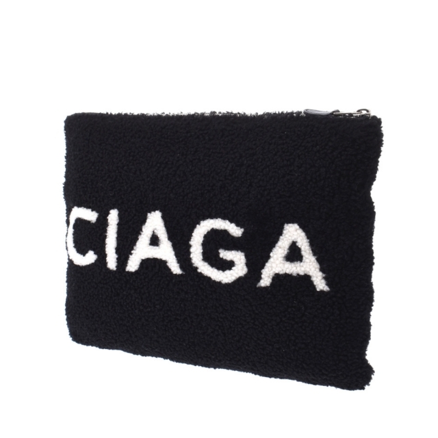 Balenciaga(バレンシアガ)のバレンシアガ  ロゴ クラッチバッグ 黒/白 レディースのバッグ(クラッチバッグ)の商品写真