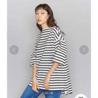 ビューティアンドユースユナイテッドアローズ(BEAUTY&YOUTH UNITED ARROWS)のＡｍｅｒｉｃａｎａ（アメリカーナ）ボーダーワイドＴシャツ(カットソー(長袖/七分))