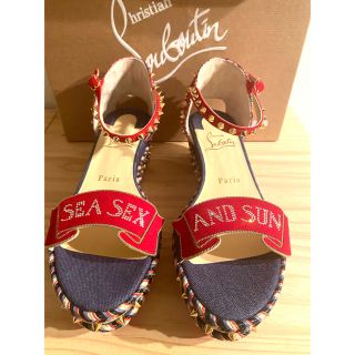 ルブタン(Christian Louboutin) サンダル(レディース)(デニム)の通販