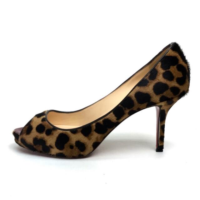 クリスチャンルブタン Christian Louboutin オープントゥ レオパード
