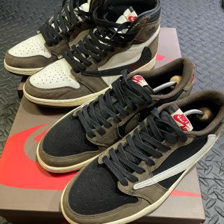 ナイキ(NIKE)の美品28cmNIKE AIR JORDAN1 TRAVIS SCOTT2足セット(スニーカー)