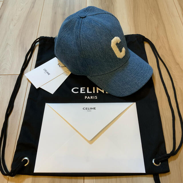 celine - CELINE C イニシャルベースボールキャップ デニム