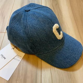 celine - CELINE C イニシャルベースボールキャップ デニム