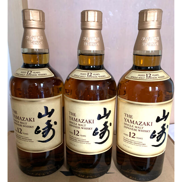 食品/飲料/酒サントリー　ウイスキー　山崎12年　3本セット