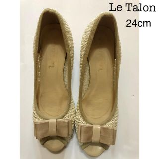 ルタロン(Le Talon)のLe Talon オープントゥウエッジソールサンダル 24cm(サンダル)