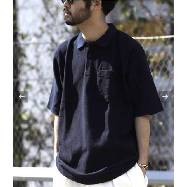 COMOLI(コモリ)のDRESS Ground  Polo Shirt  NEAT Mサイズ　ネイビー メンズのトップス(ポロシャツ)の商品写真