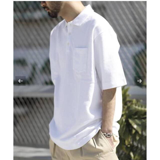 DRESS Ground Polo Shirt NEAT Mサイズ　ホワイト