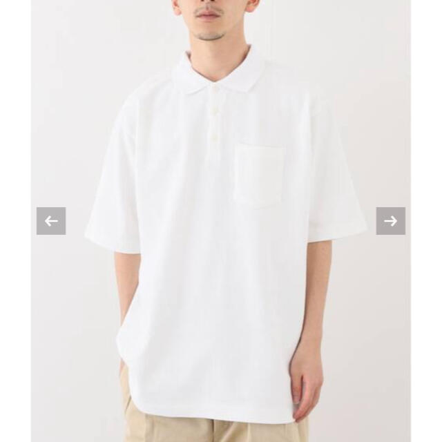 COMOLI(コモリ)のDRESS Ground  Polo Shirt  NEAT Mサイズ　ホワイト メンズのトップス(ポロシャツ)の商品写真