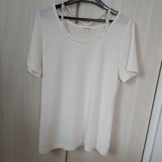 サンカンシオン(3can4on)の白い半袖シャツ(Tシャツ(半袖/袖なし))