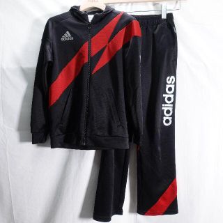 アディダス(adidas)のadidas　ジャージ上下　キッズメンズ　ブラック/レッド(その他)