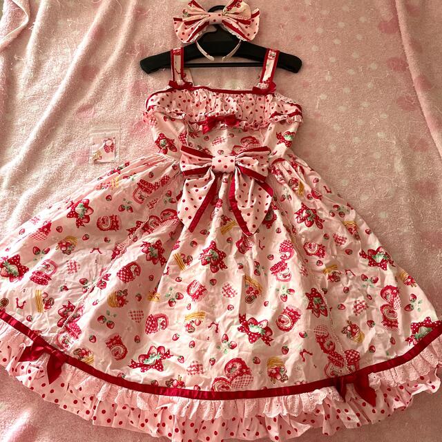 Angelic Pretty - Sweet Jam ジャンパースカート2点セット Angelic Pretty - Sweet Jam ジャンパースカート2点セット